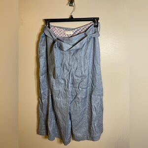 Ted Baker Charlla Linen Wide Leg Cropped Pants Cullottes 4